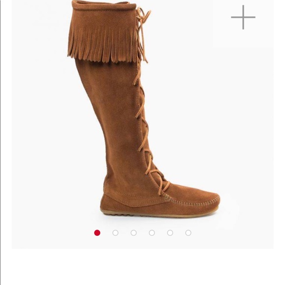 Minnetonka lace moccasin boots size 8 - Picture 5 of 7